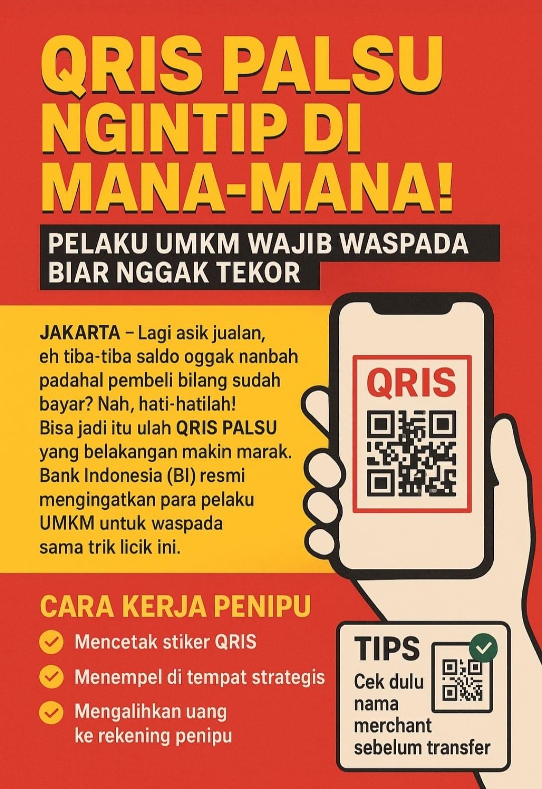 QRIS Palsu Bikin Tekor! UMKM Harus Waspada, Jangan Sampai Kena Modus Baru Ini